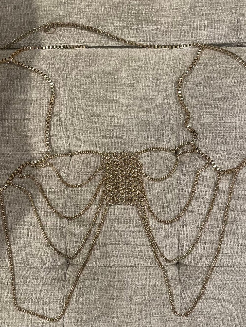 Gold Ribcage Chain Body Harness - Picture 3 of 3